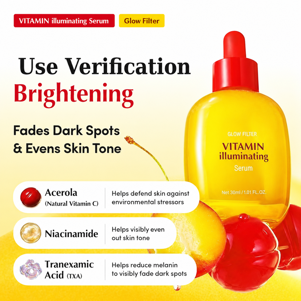 Vitamin Illuminating Serum | Fade the look of dark spots. Turn on your glow.